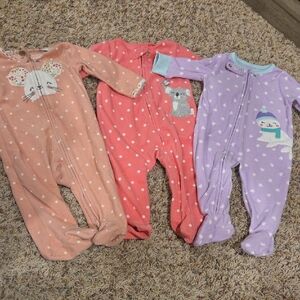 Carter's Kids Footies - Peach, Coral, Lavender